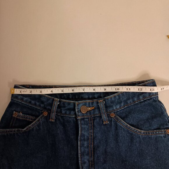 Gap Y2K Vintage High Rise Baggy Dark Blue Denim Jeans Juniors Size 9/10 - Picture 9 of 14